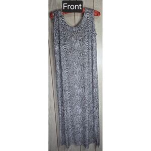Vintage A Touch of Class Snakeskin Dress Cardigan Set NWT Made in USA Grey Black